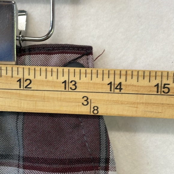 Plaid Mini Wrap Skirt Skort Uniform Girls 12 Grunge Steampunk Preppy Dennis Red - Picture 9 of 11